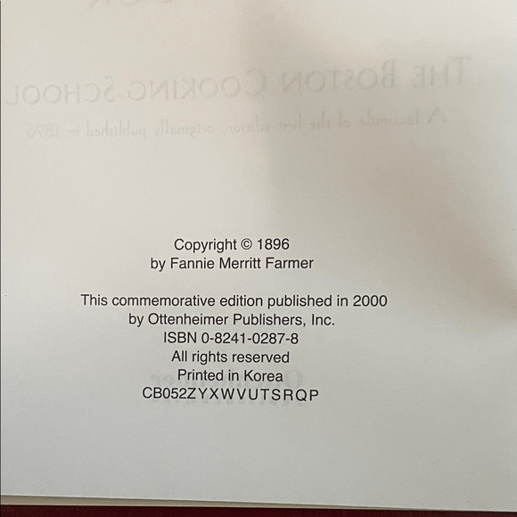 Fannie Farmer 1896 Cook Book - Classic Red Edition - Picture 2 of 12